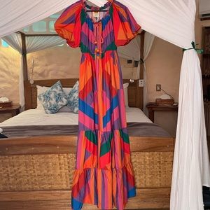 Farm Rio Amanda Stripes Maxi dress. Size XS